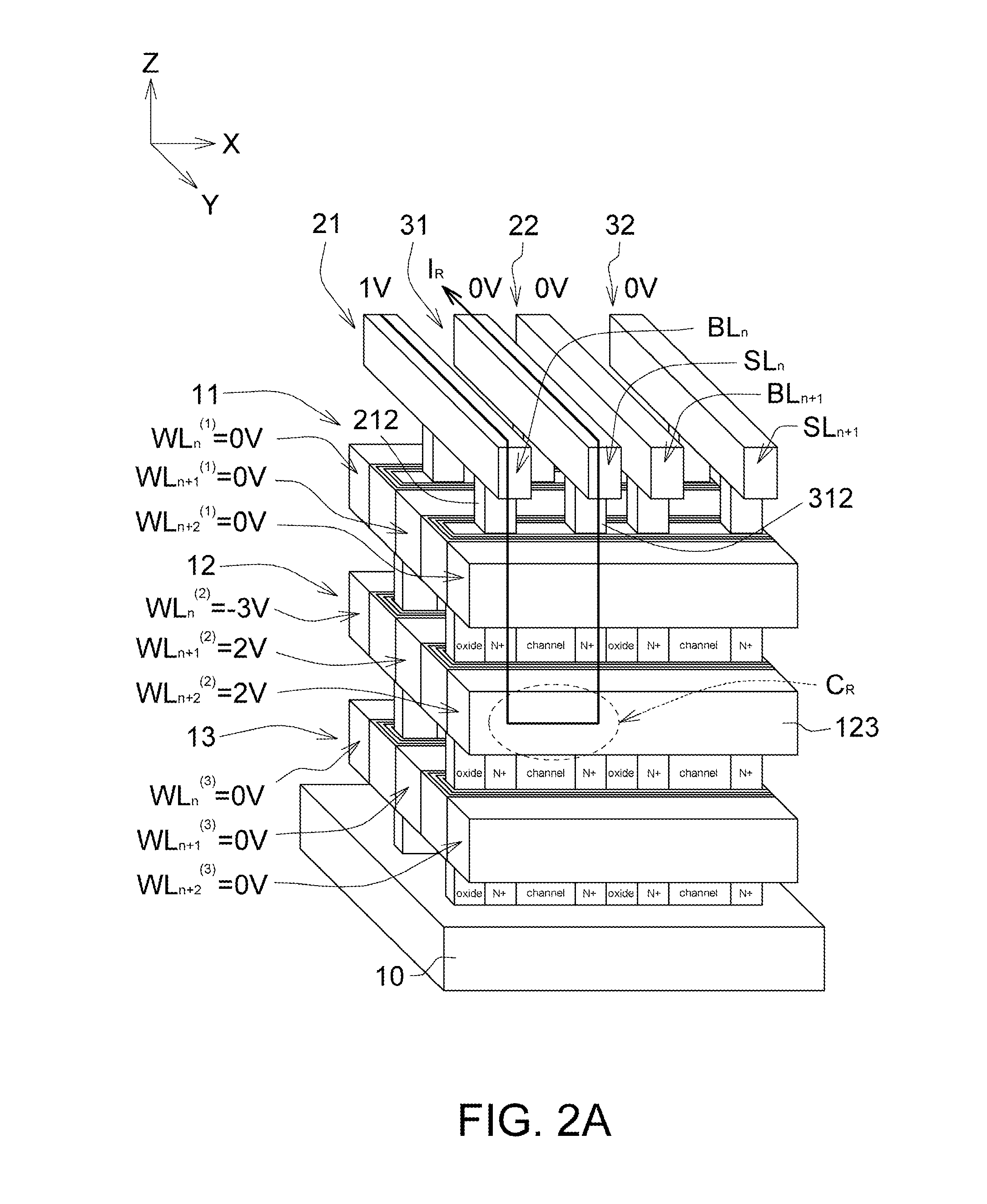 Three-dimensional stacked and-type flash memory structure and methods of manufacturing and operating the same hydride