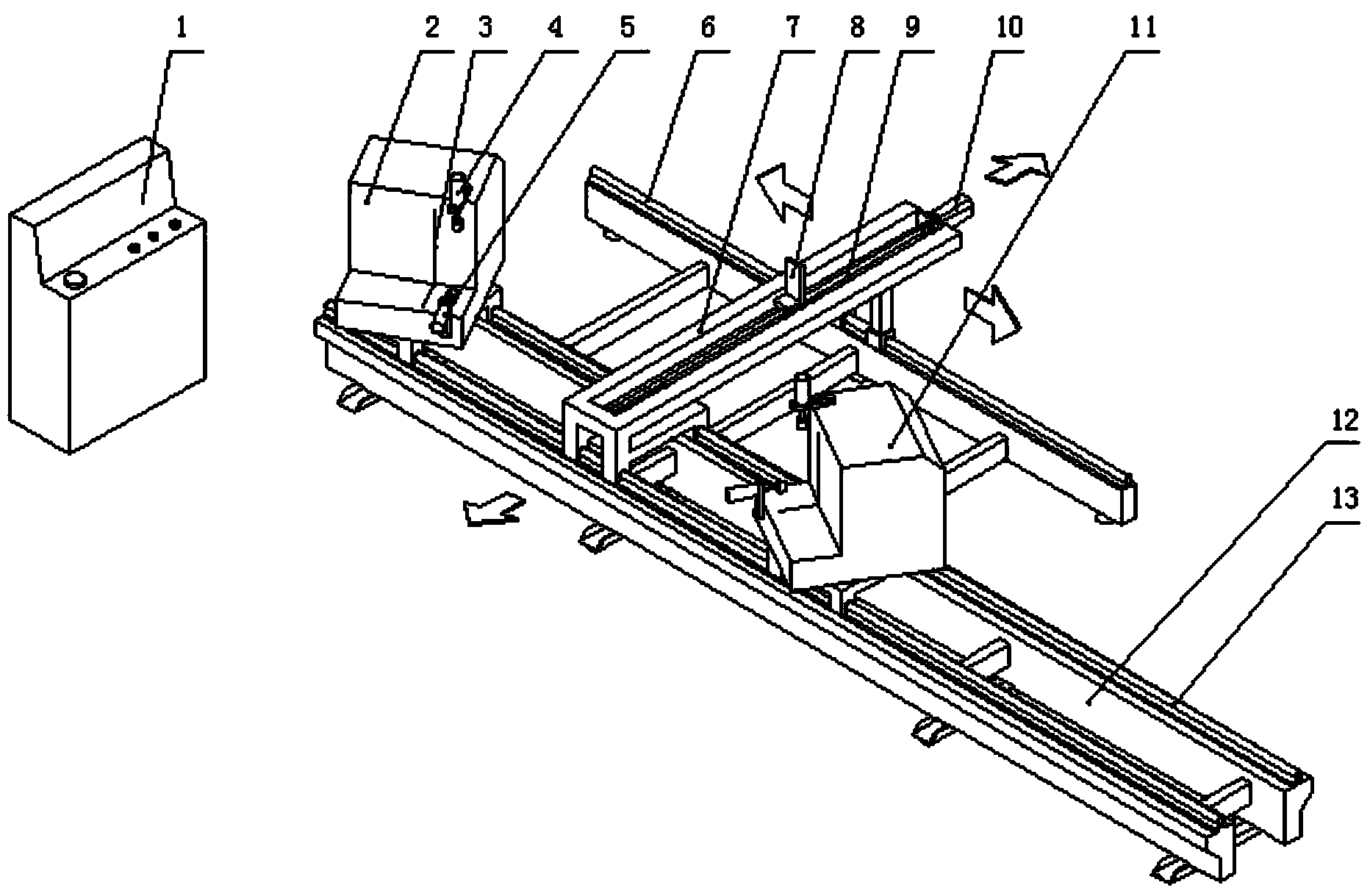 Cutting system of sliding cover of rotating door and processing method of cutting system