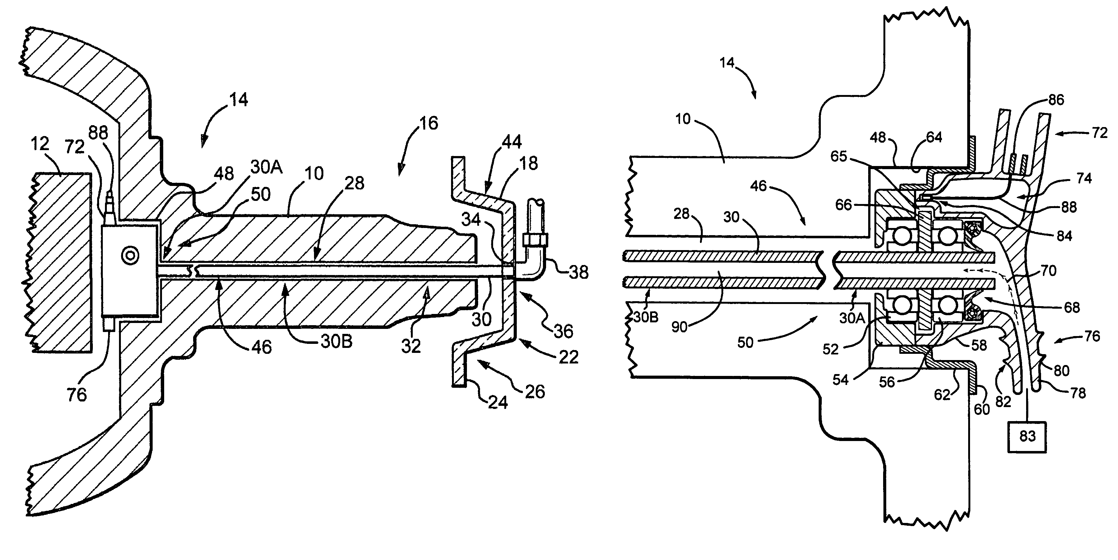 Vehicle tire inflation system and sensor and method of use