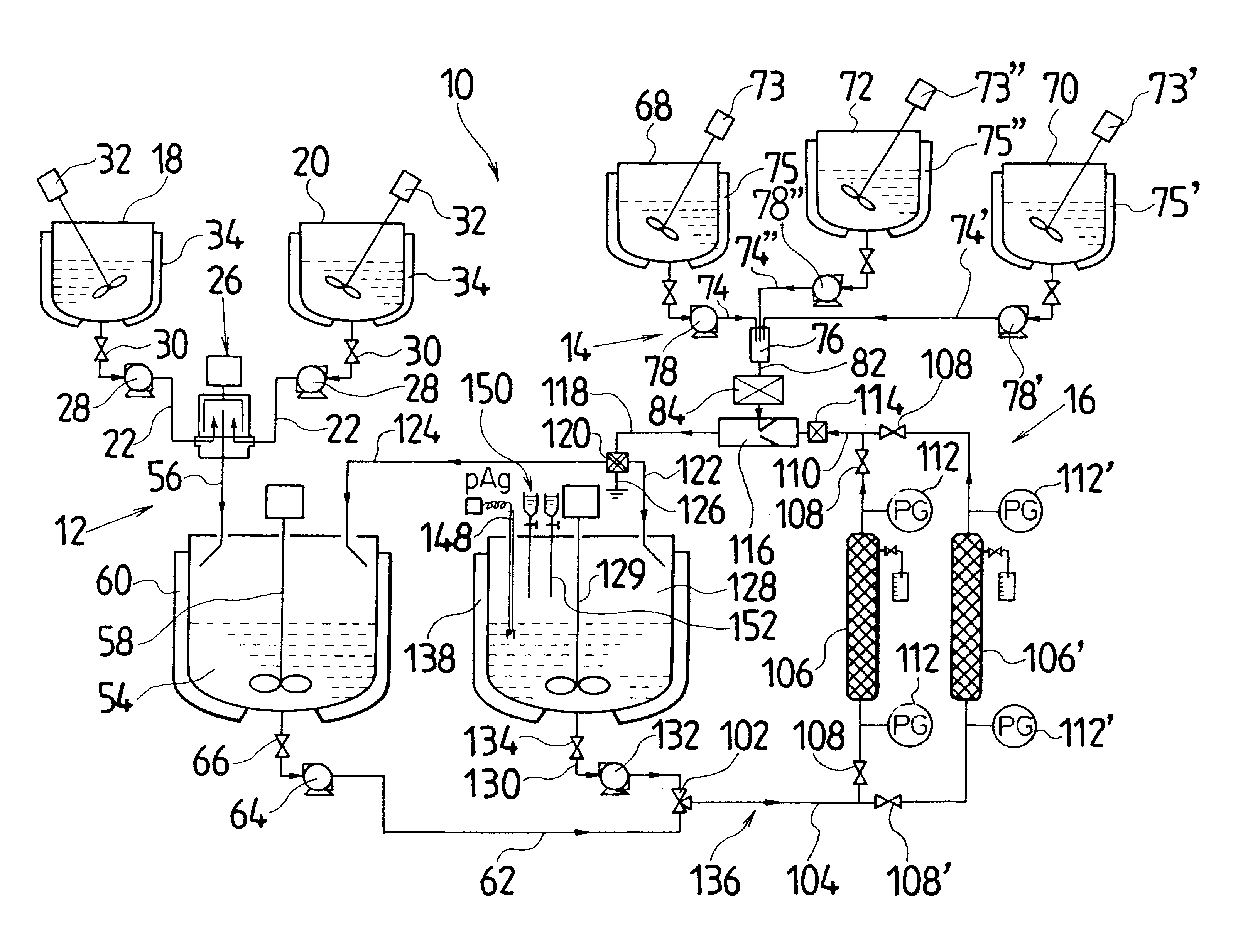 Method and apparatus for production of silver halide emulsion