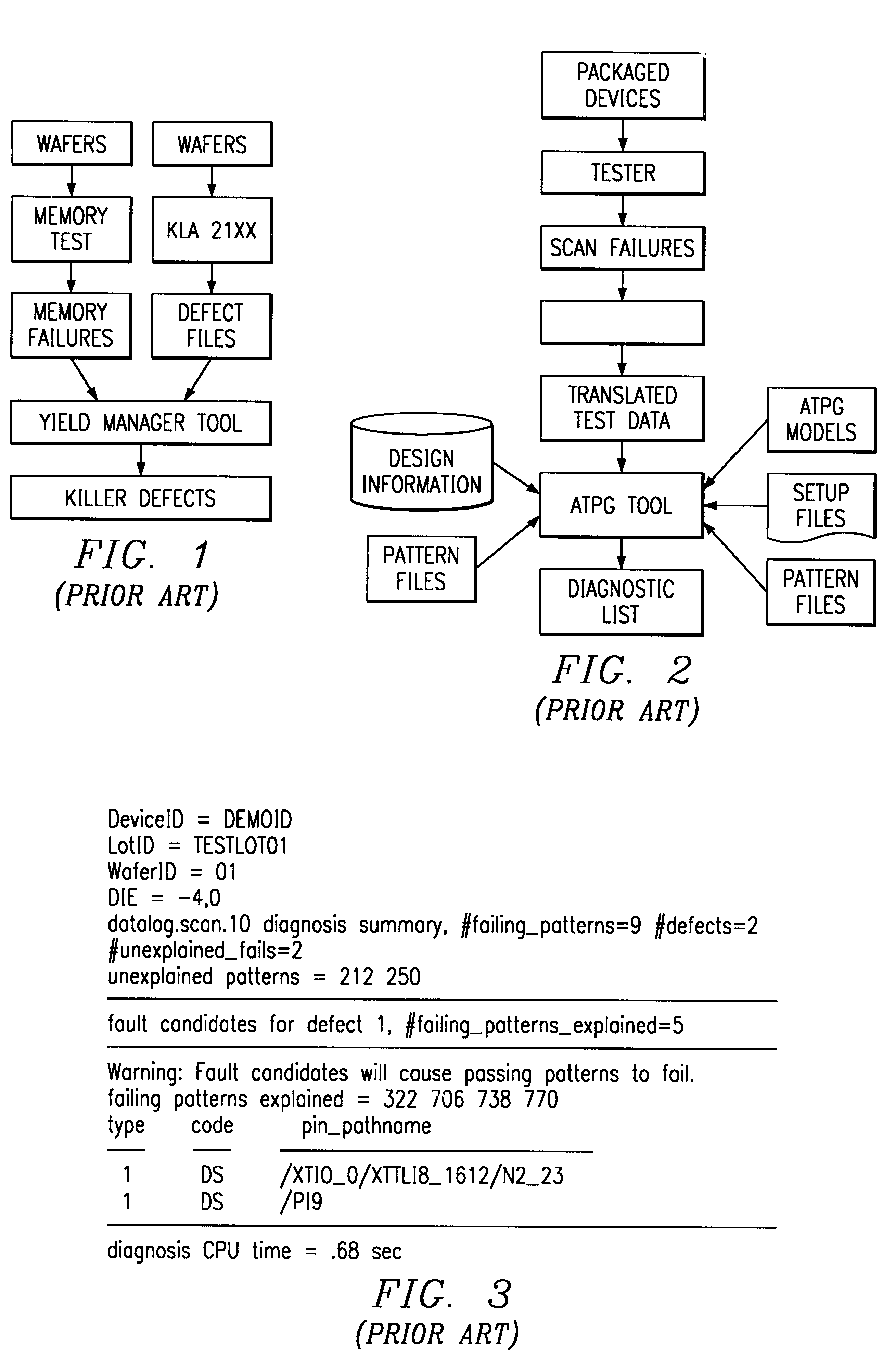 System for mapping logical functional test data of logical integrated circuits to physical representation using pruned diagnostic list