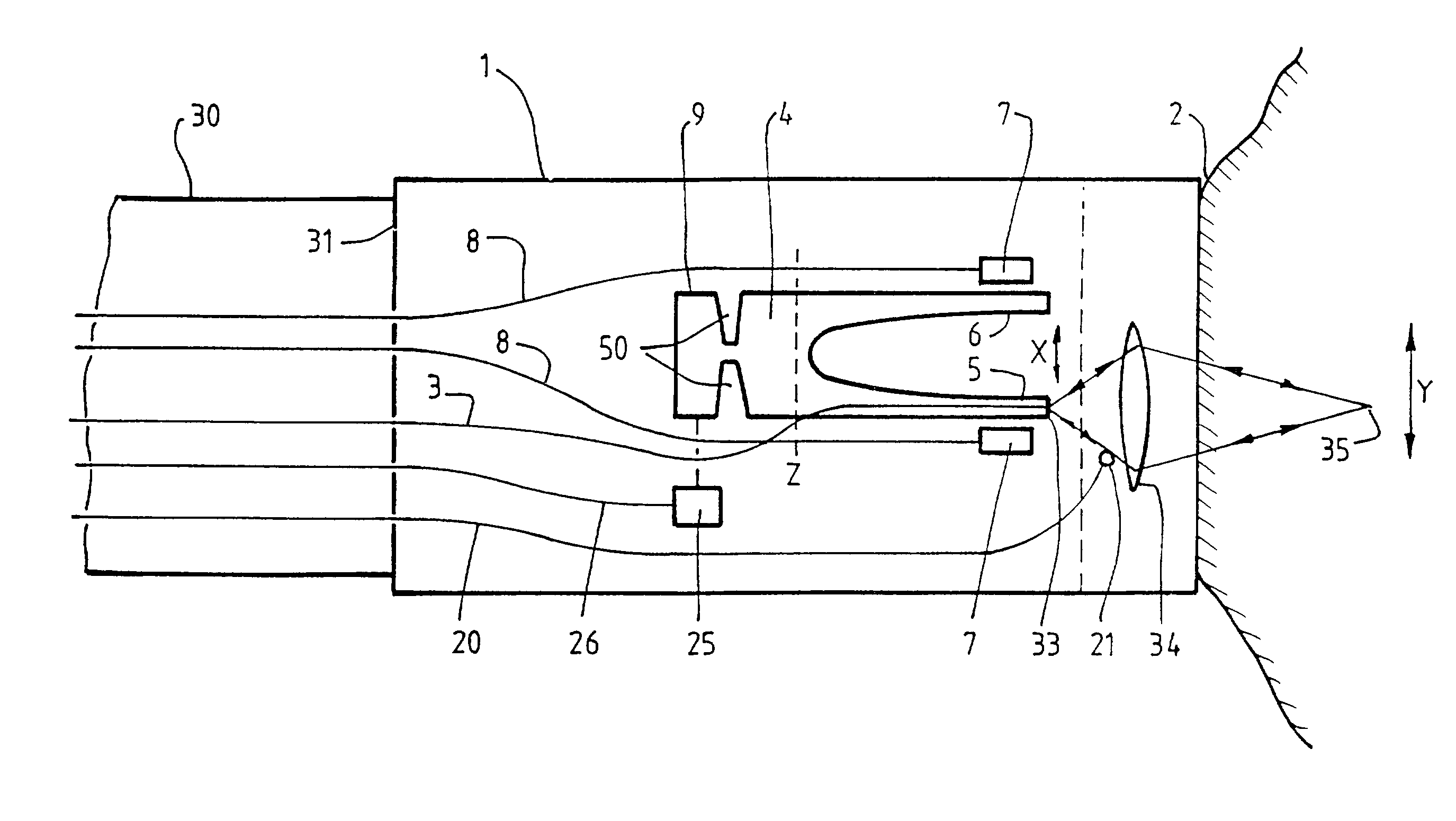 Scanning microscope with miniature head