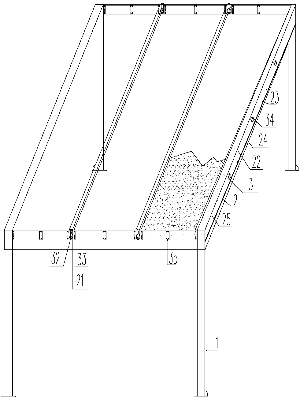 Empty cavity board member used for assembled steel structure