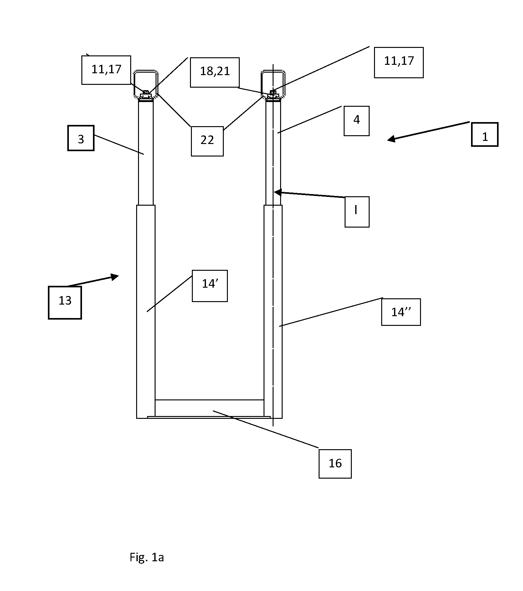 Mounting device for installation against a substantially horizontal surface and use thereof