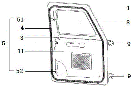 All-terrain vehicle and vehicle door thereof