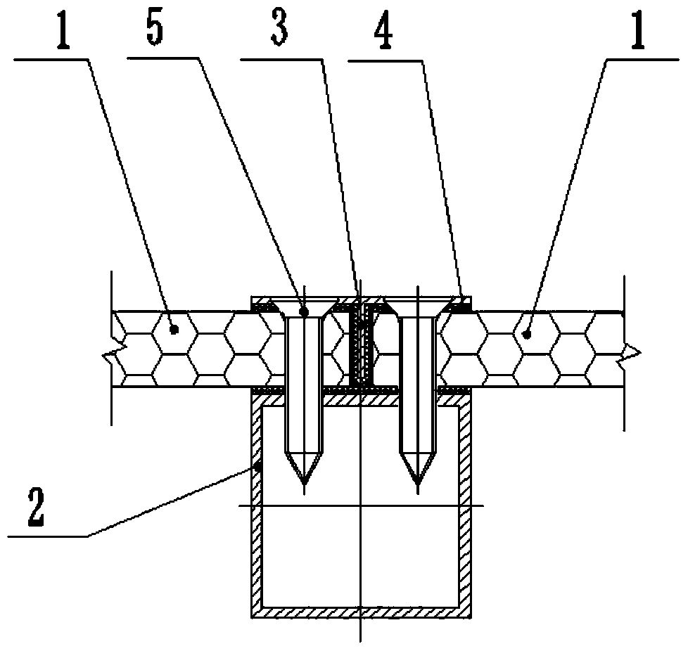 A foam aluminum electromagnetic shielding splicing board