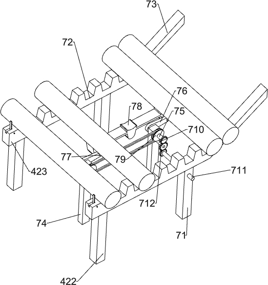 A rust removal device for steel bars for construction