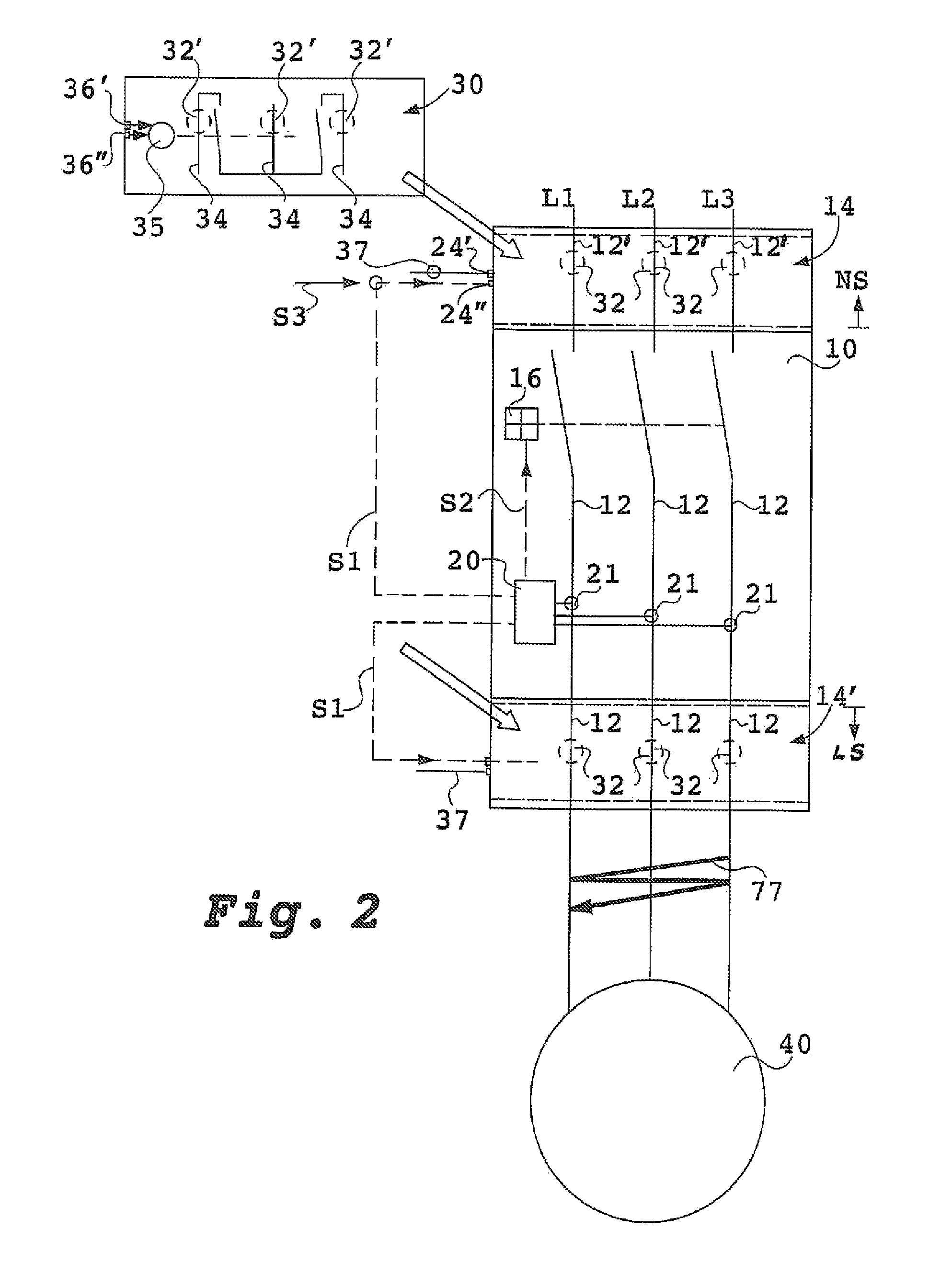 Circuit breaker and short circuiter combination