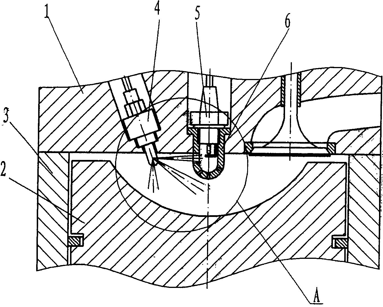 Burning system of spark plug ignition room