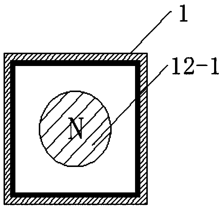 Self-adaptive electromagnetic energy dissipation anti-galloping vibration damping device