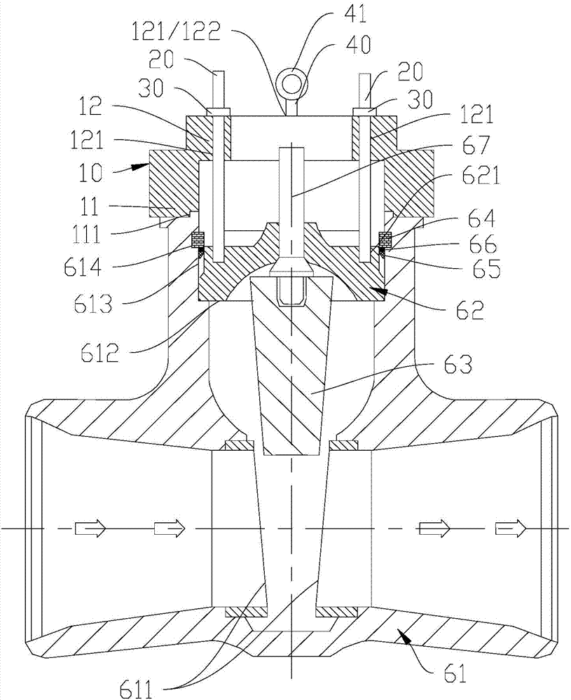 Disassembling and assembling tool of isolating valve body sealing assembly and overhaul disassembling and assembling process