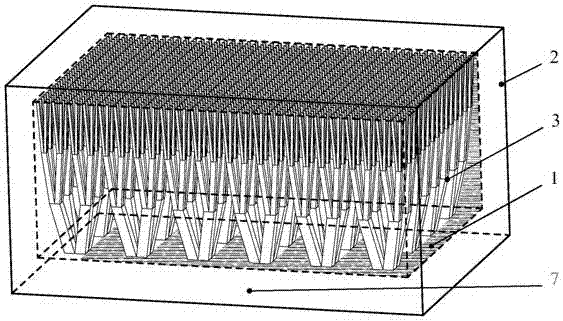 Variable-gradient fractal lattice sandwiched reinforcement phase change heat sink