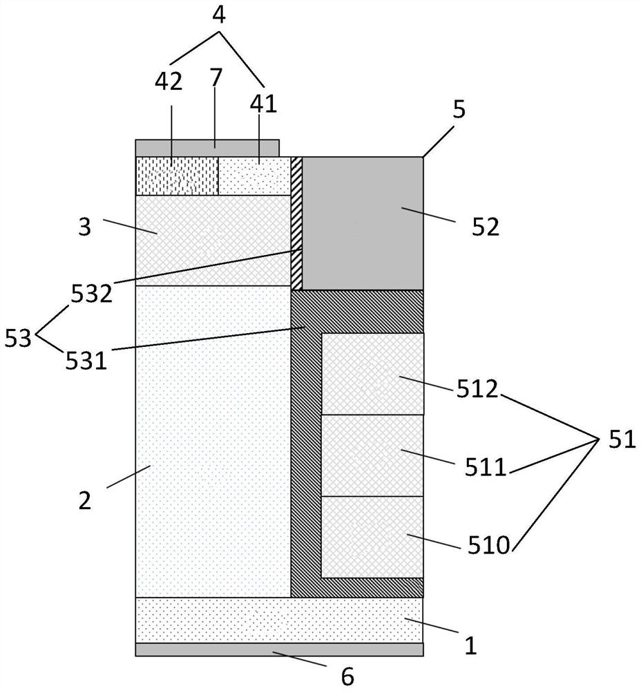 Shield gate groove type field effect transistor with low on-resistance and preparation method thereof