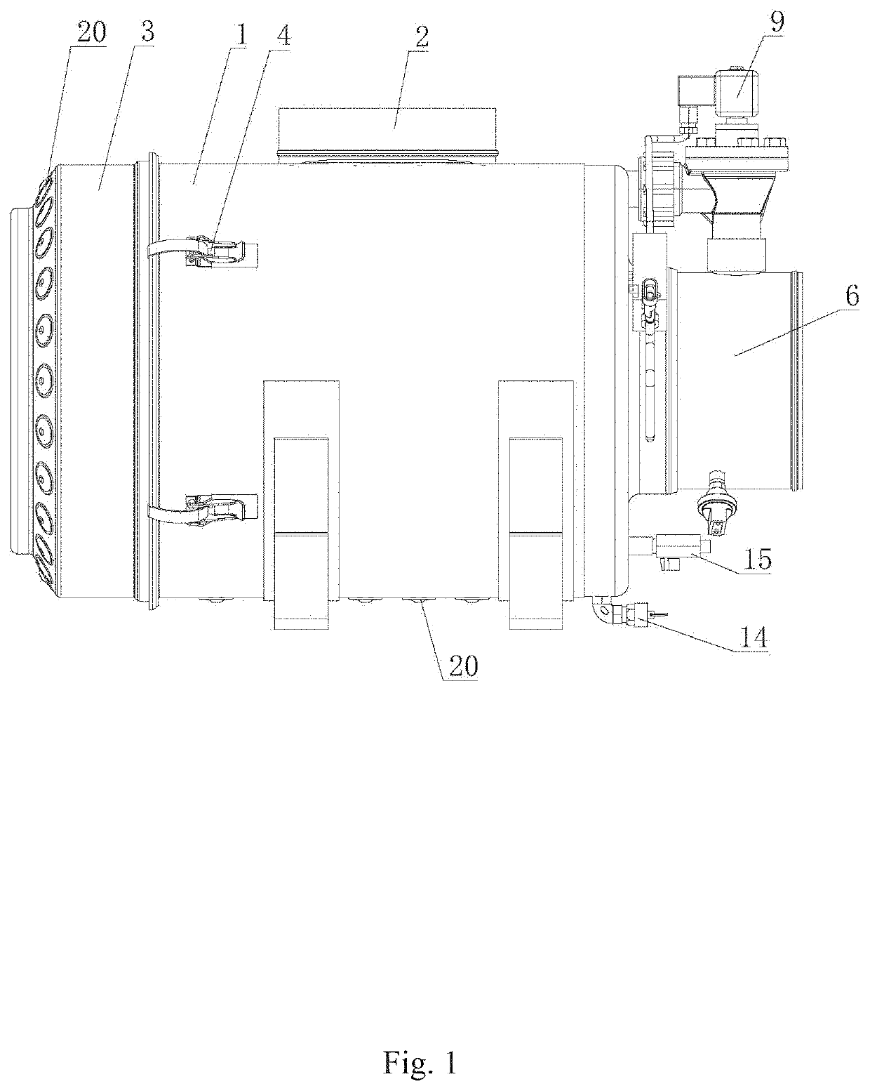 Self-cleaning air filter and control system thereof