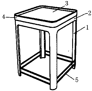 Square tea table