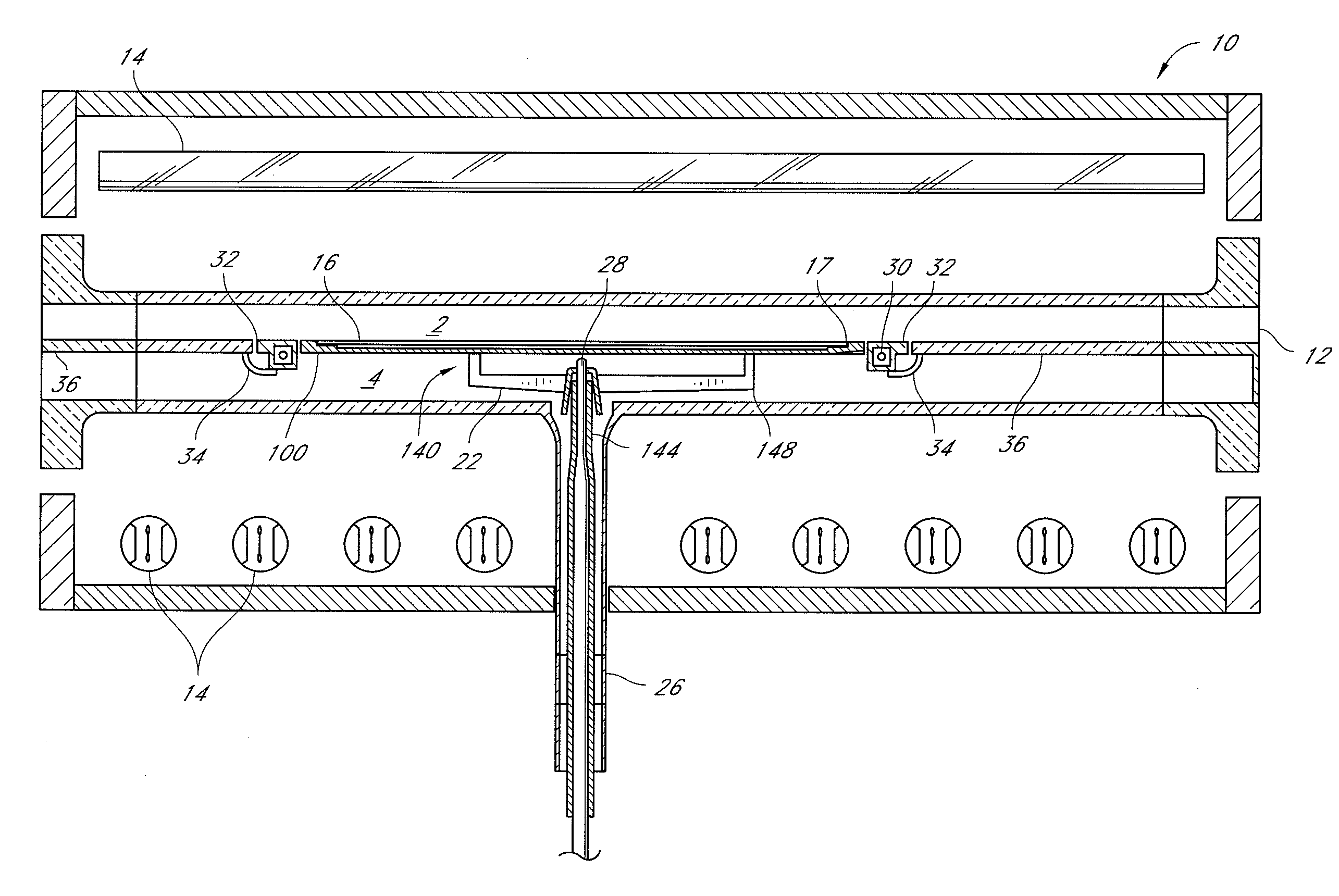 Porous substrate holder with thinned portions
