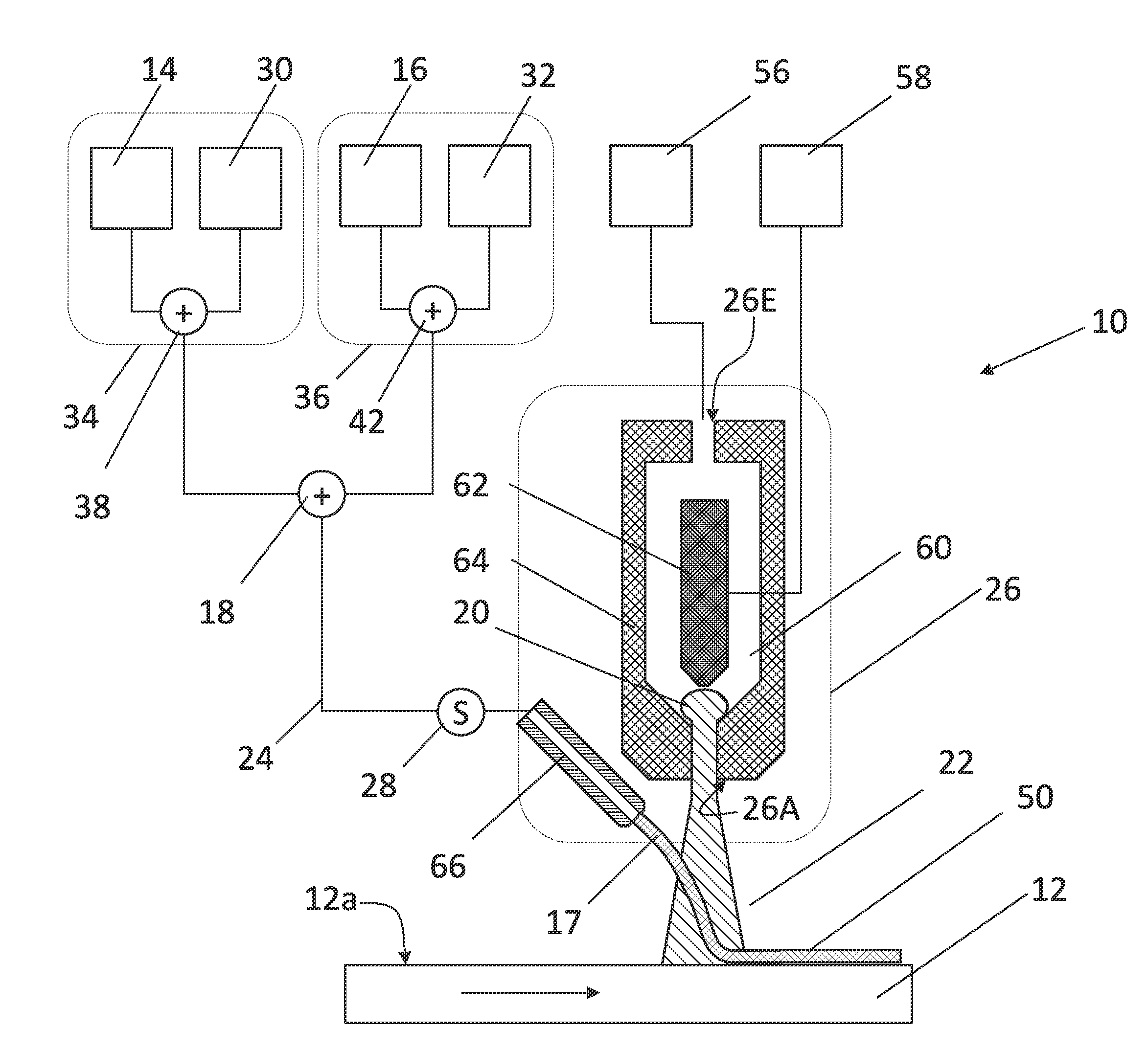 Apparatus and method for generating a layer system