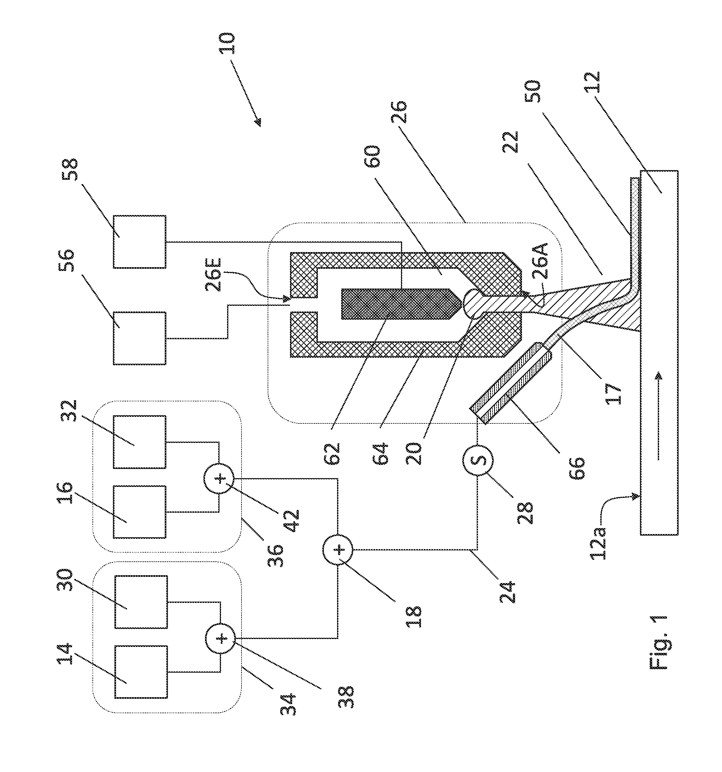 Apparatus and method for generating a layer system