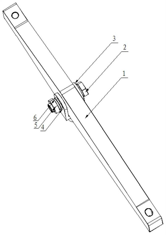 Connection method and connection structure of resultant force point double lugs and lever load transfer system