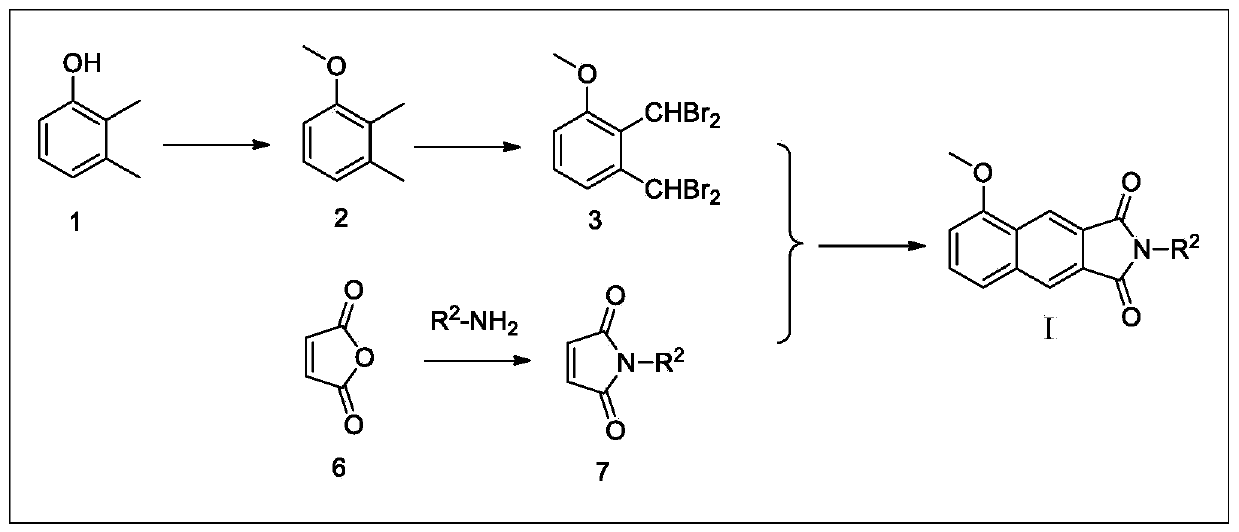 2,3-Naphthalimide derivatives and their preparation methods and applications