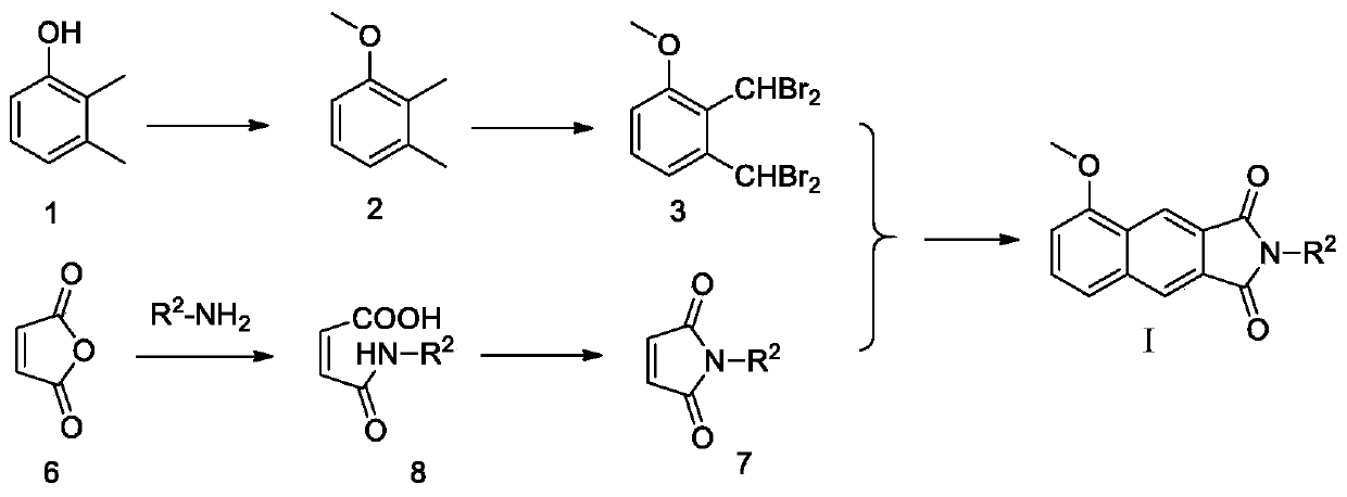 2,3-Naphthalimide derivatives and their preparation methods and applications