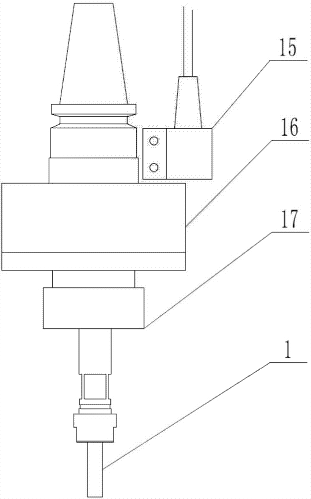 Equipment for applying ultrasonic cutting to powder laying type additional and subtractive composite manufacturing and machining method