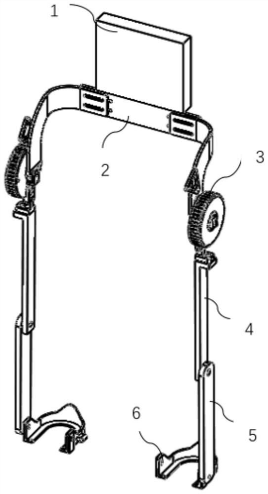 Passive-power-assisted exoskeleton load-bearing robot