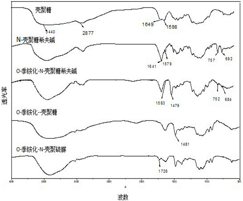 O-quaternary-N-thiourea chitosan, preparation method and application thereof