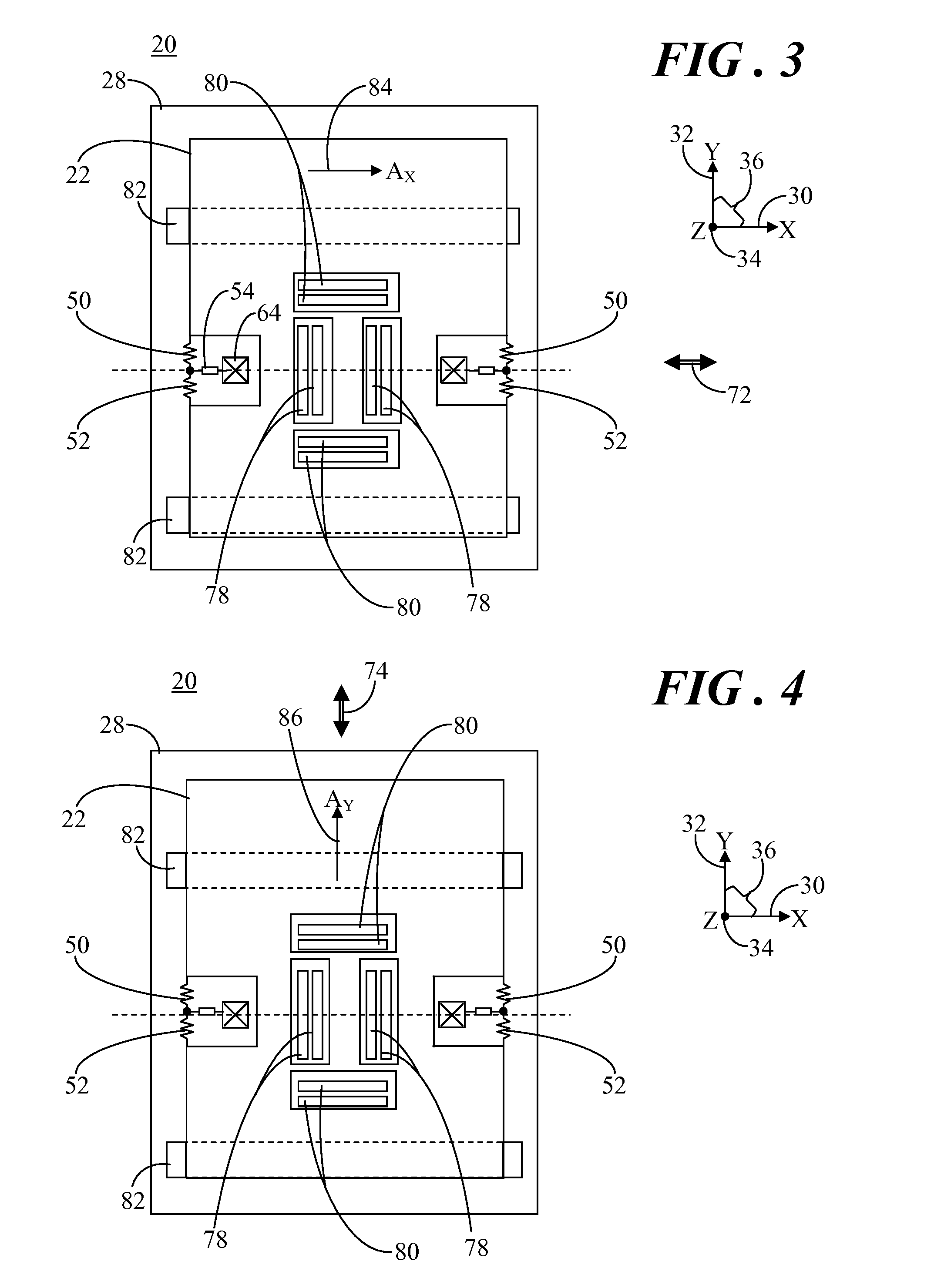 Three-axis microelectromechanical systems device with single proof mass