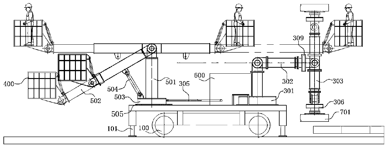 Segment splicing vehicle and splicing method