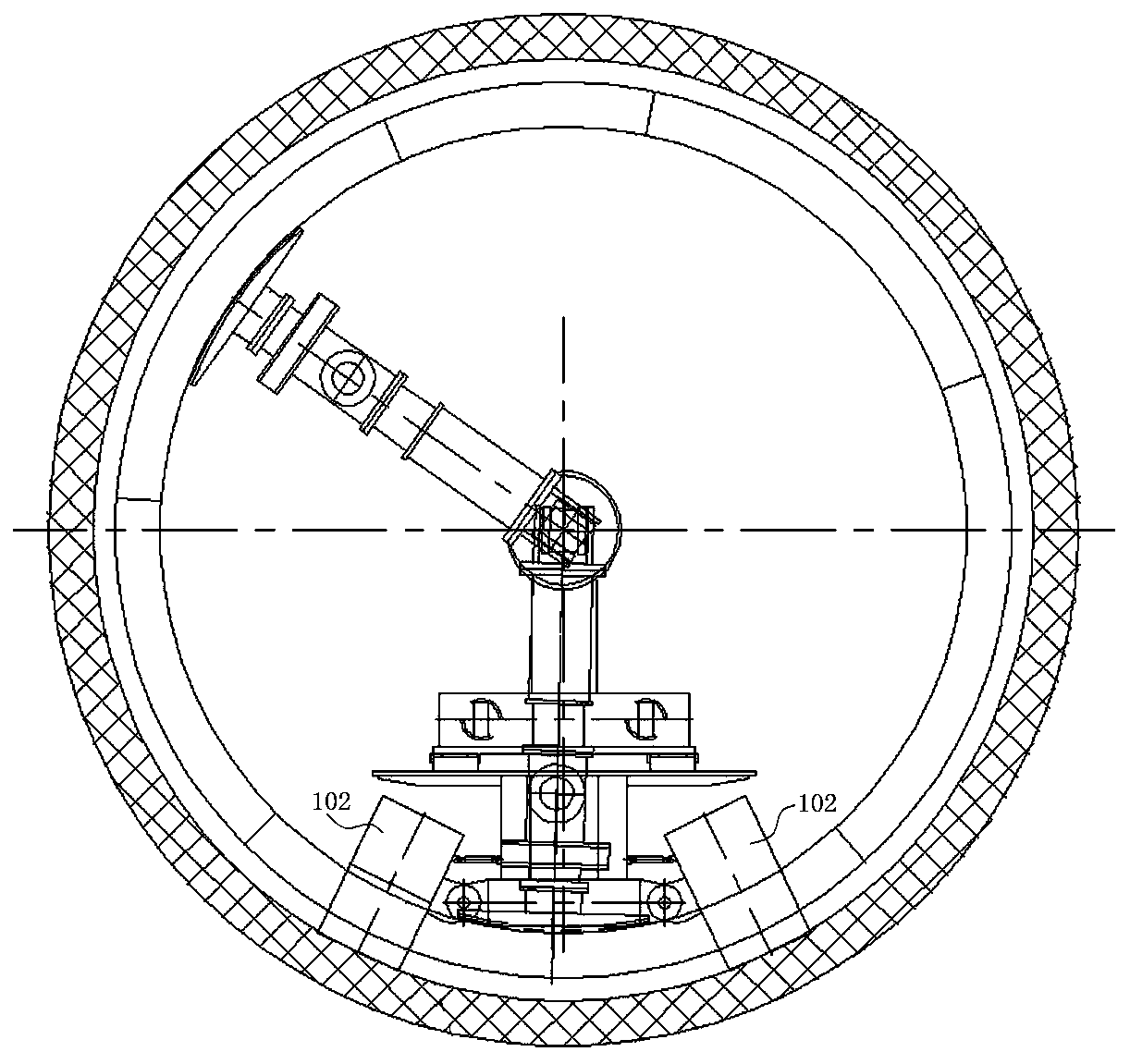 Segment splicing vehicle and splicing method