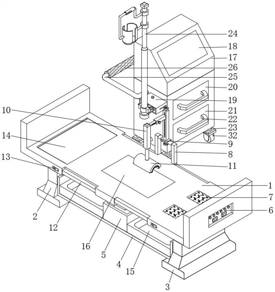 Medical dialysis sickbed with nephropathy hemodialysis function