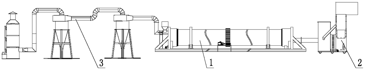 Horizontal type organic fertilizer fermenting system