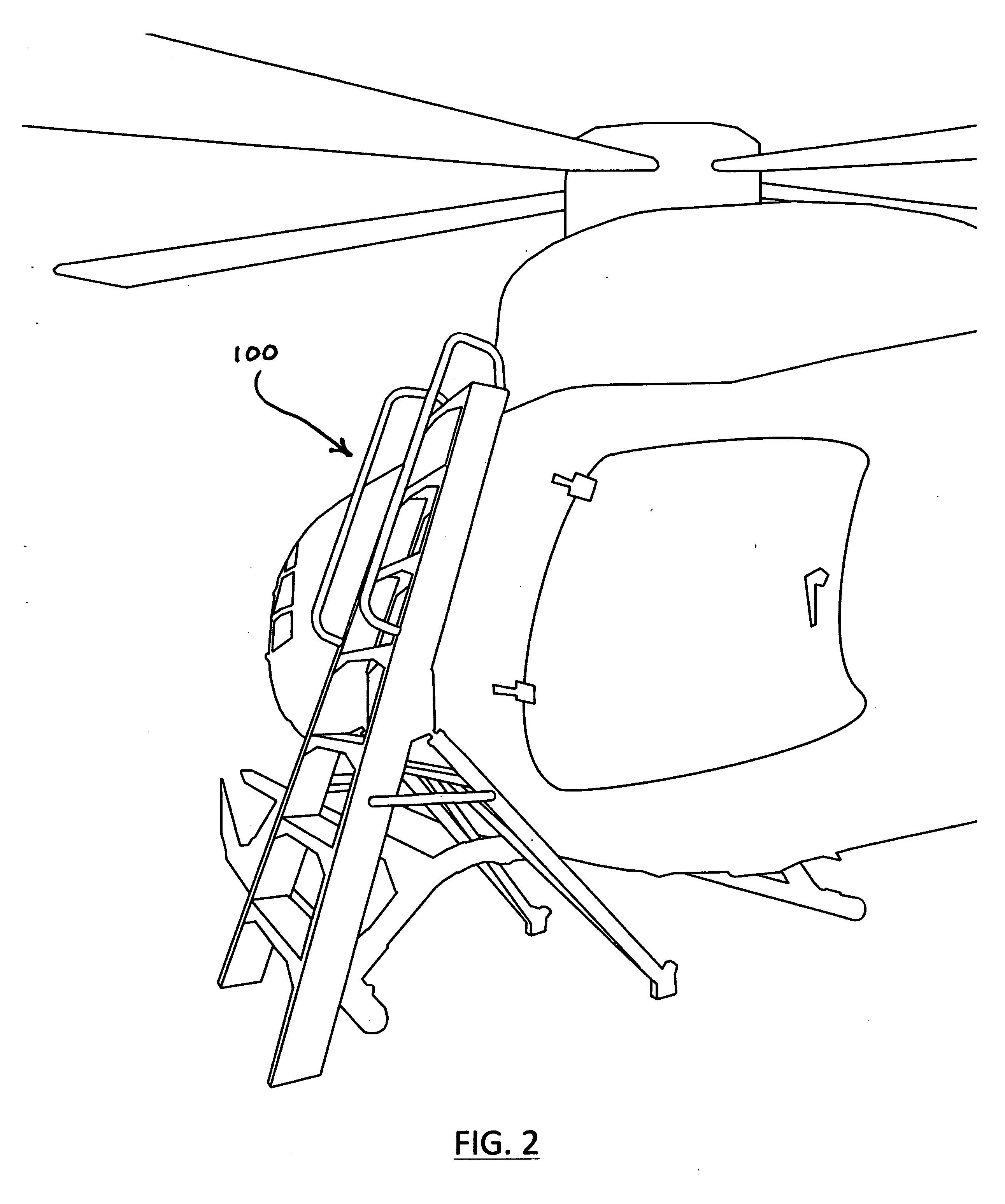 Safety ladder and work platform for helicopter and aircraft maintenence