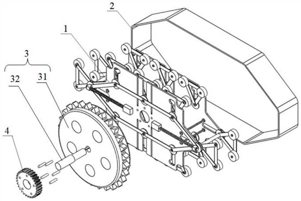 Deformable wheel-track composite walking mechanism