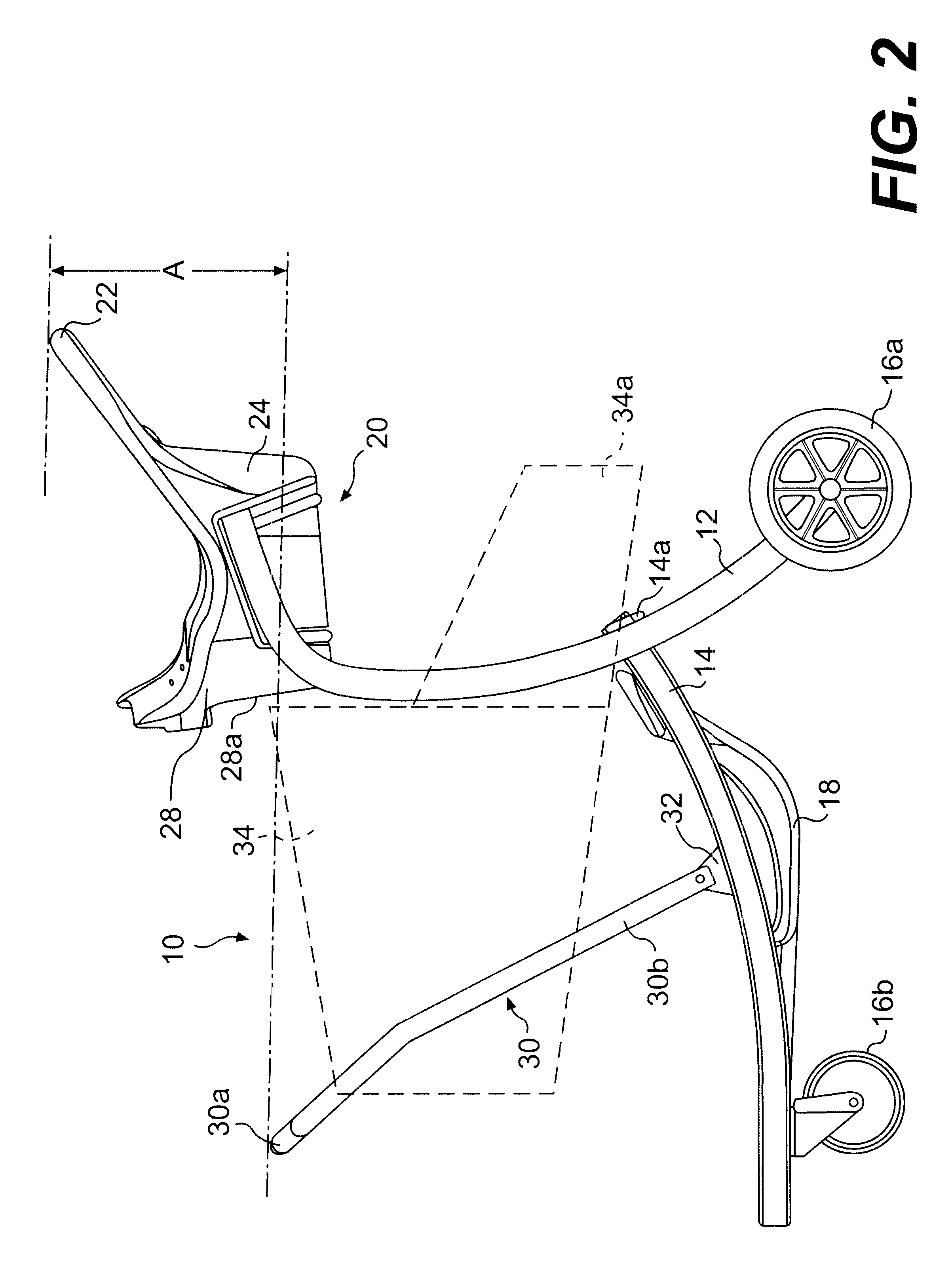 Cart with collapsible receptacle and method of use