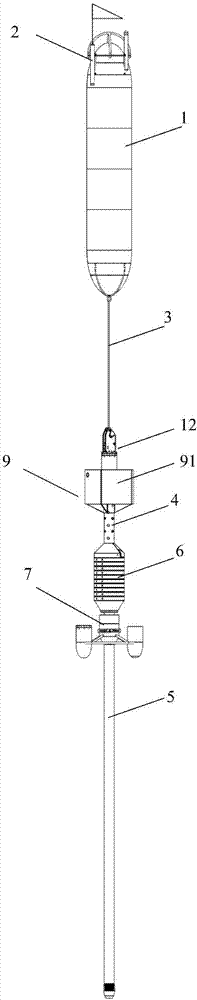 Ultra-deep sea bed sediment ropeless gravity sampling system