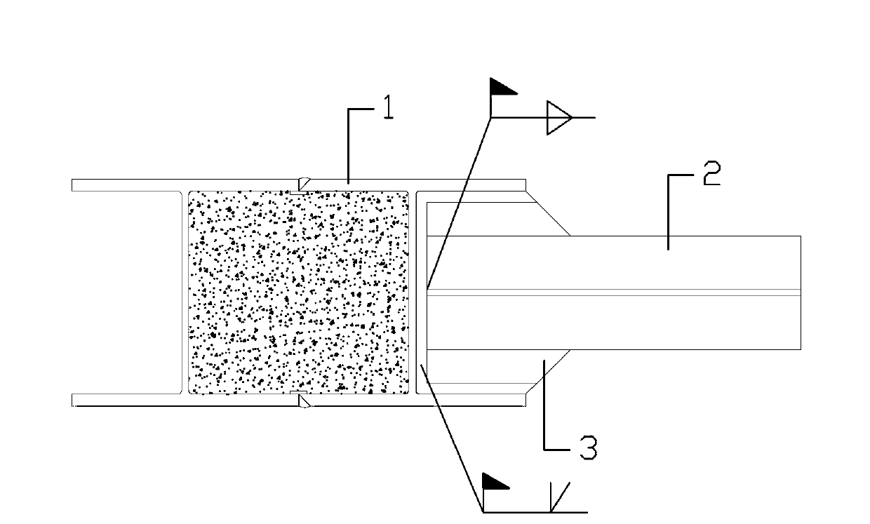 Rigid-connection node of combined steel-pipe concrete column and steel beam