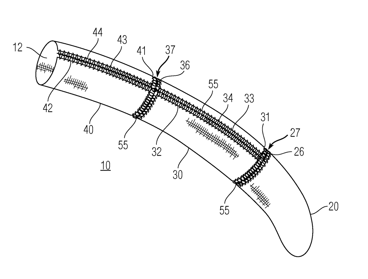 Drapes with circumferential and longitudinal breakaways