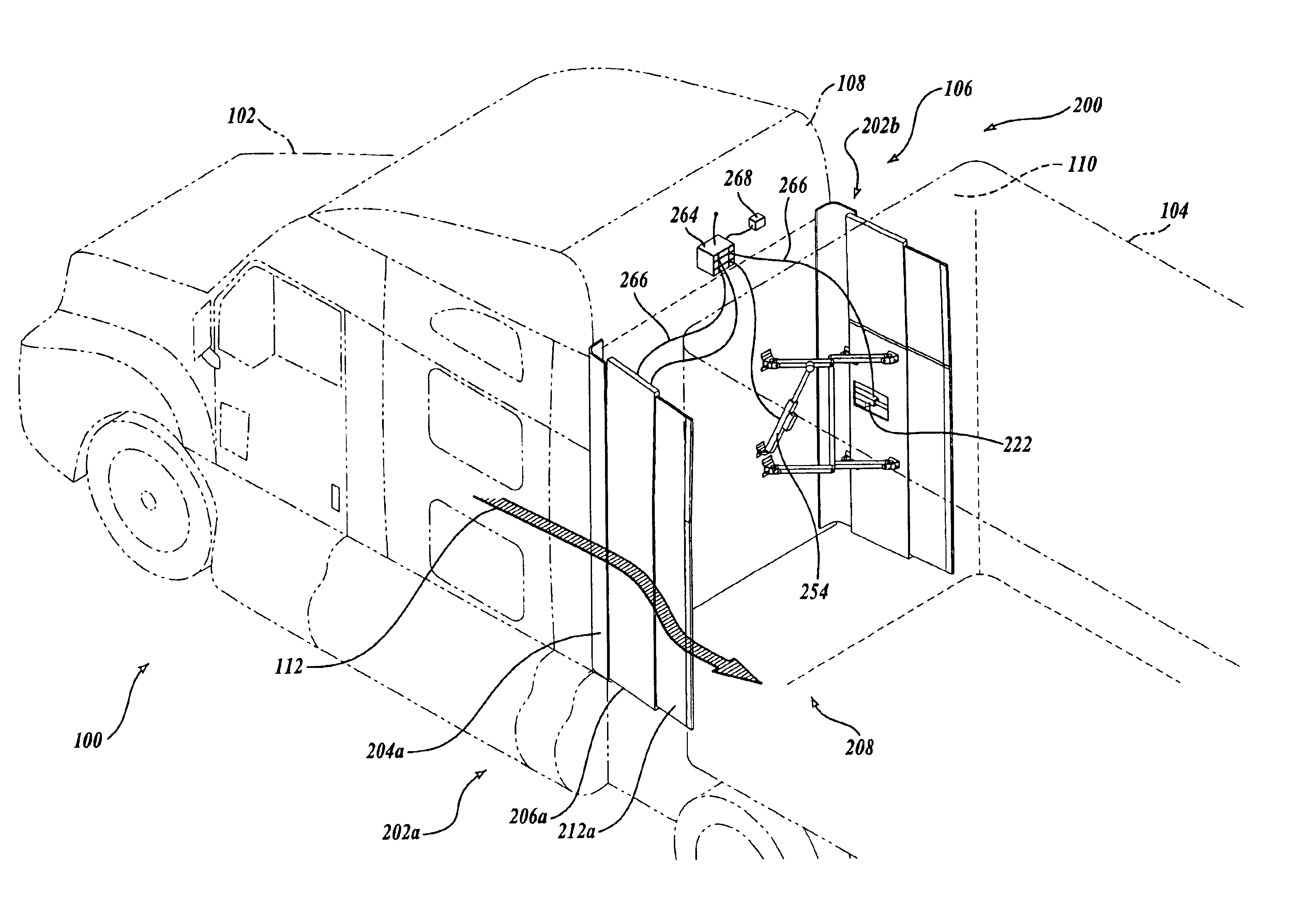 Adjustable cab extender assembly method and apparatus