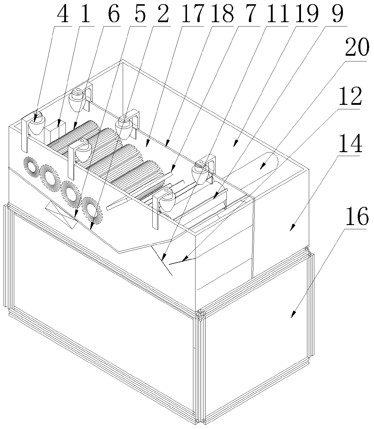 Intelligent integrated crayfish washing and sorting device