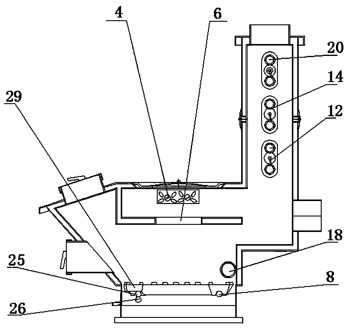 Multifunctional energy-saving biomass semi-gasification furnace capable of preventing ash accumulation