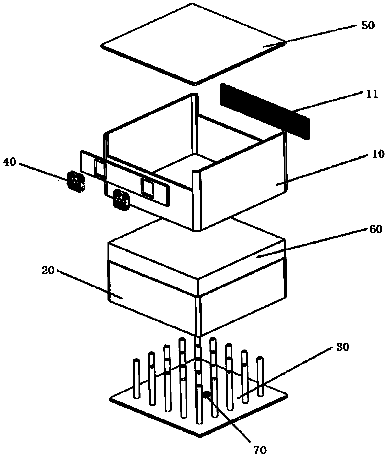 Fin type phase change heat dissipation device