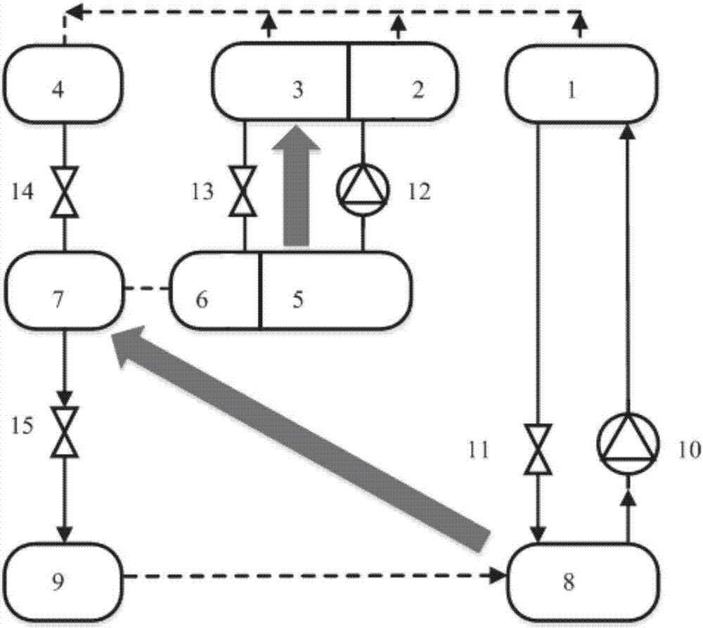 Absorption heat pump circulating system