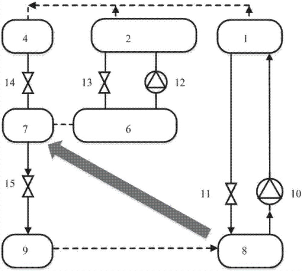 Absorption heat pump circulating system