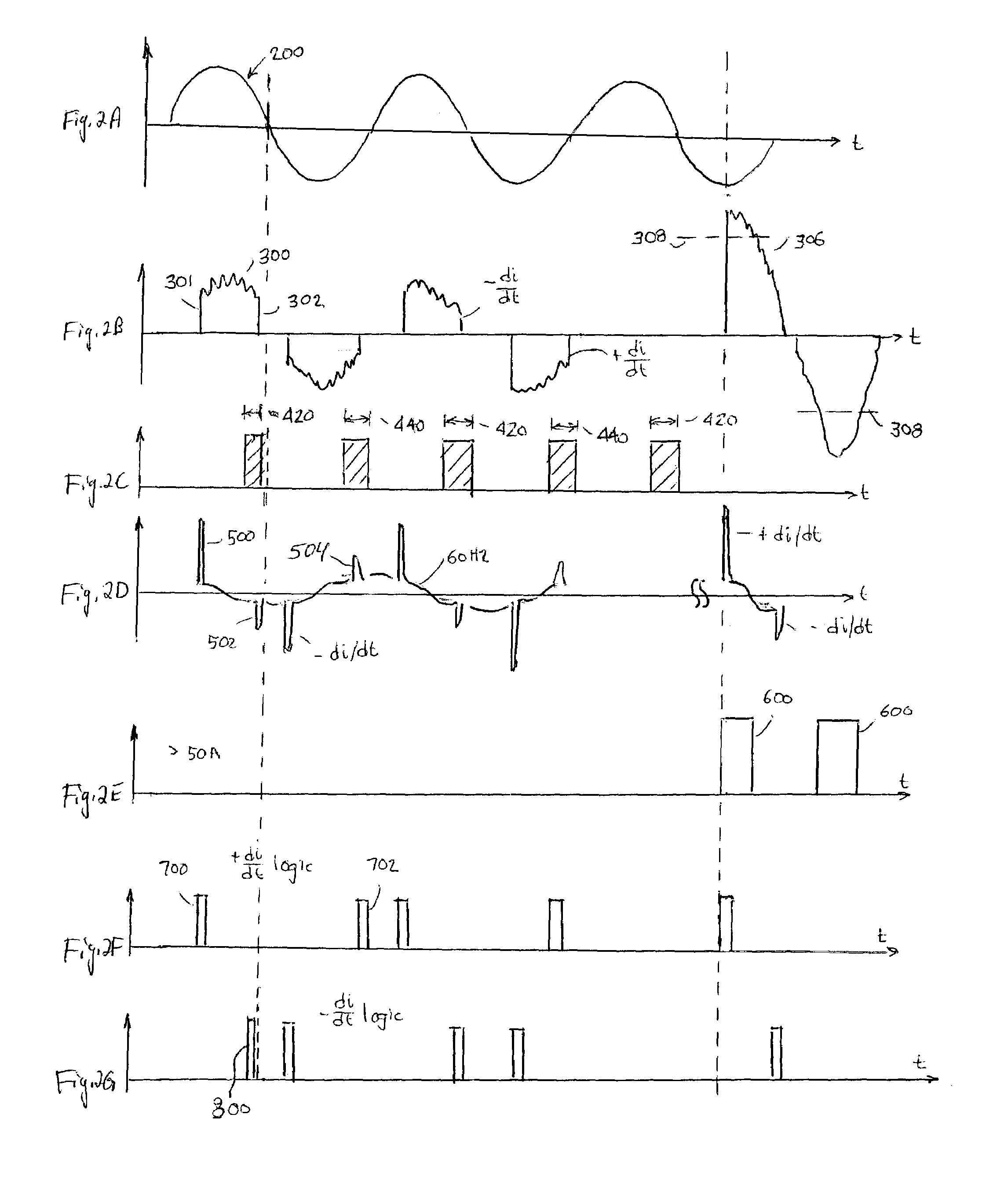 Arc fault circuit interrupter which detects the cessation of arcs of an arc fault