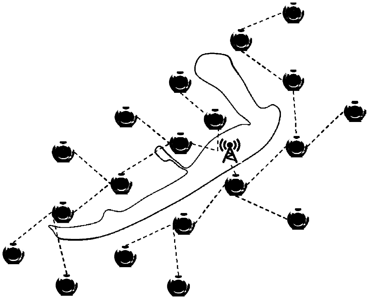 Distributed short-distance panoramic monitoring terminal, system and layout method for beach birds