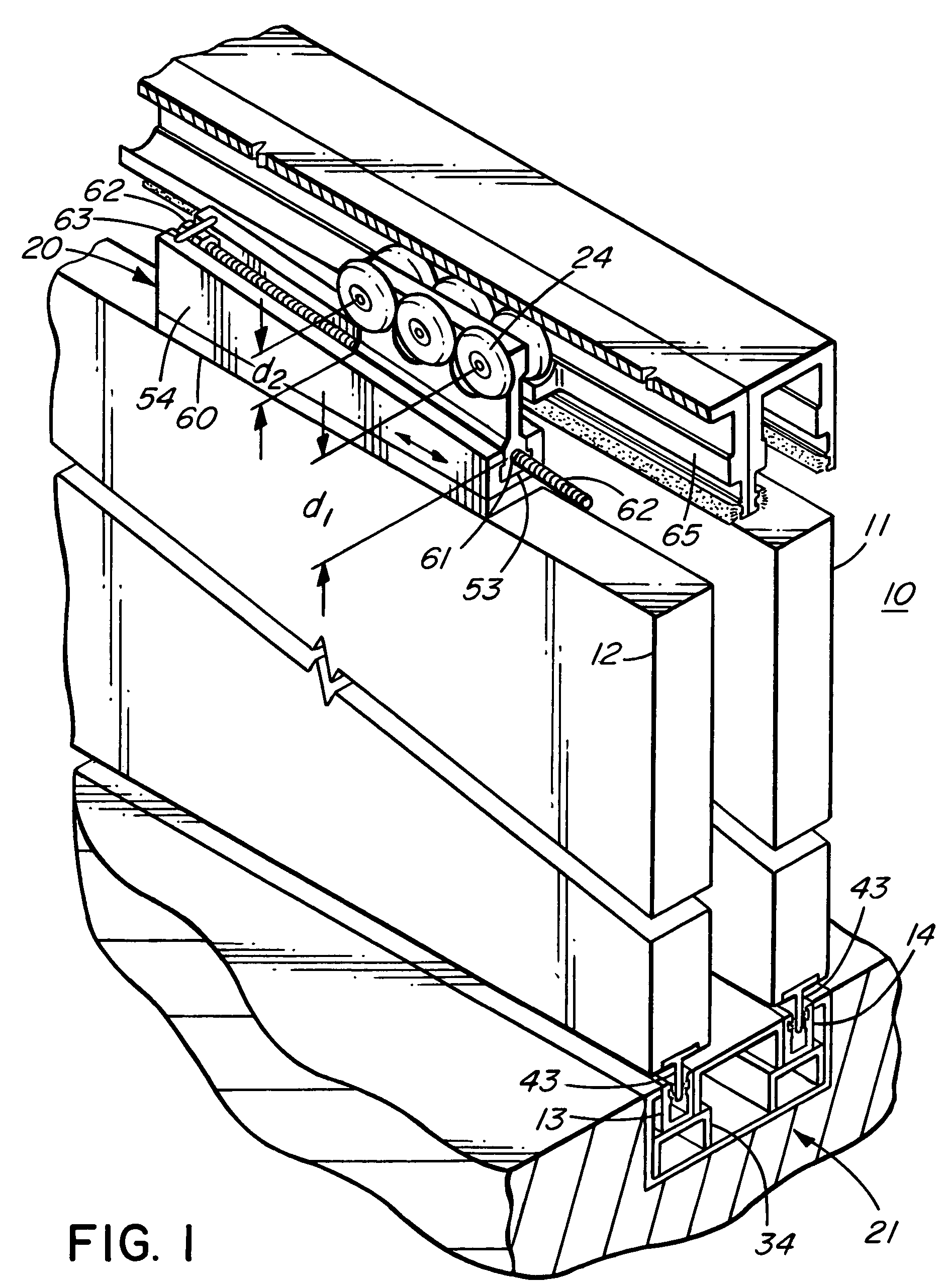 Suspension and sill system for sliding members