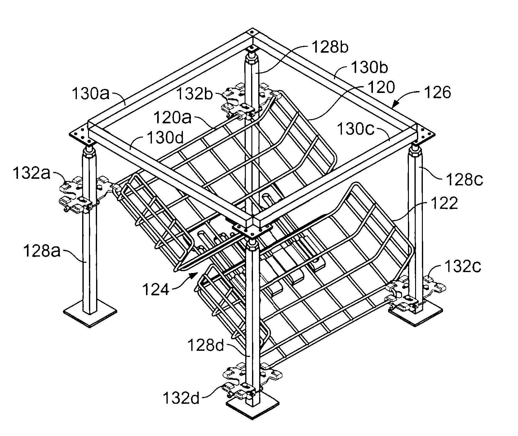 Wire basket pathway system