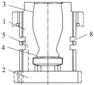 A glass forming mold